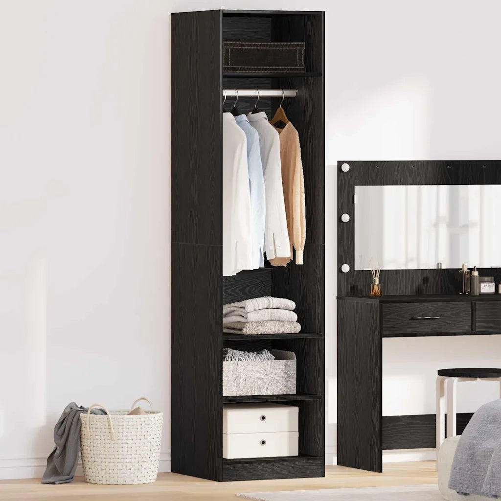 Guardaroba Rovere Nero 50 x 50 x 200 cm Legno multistrato