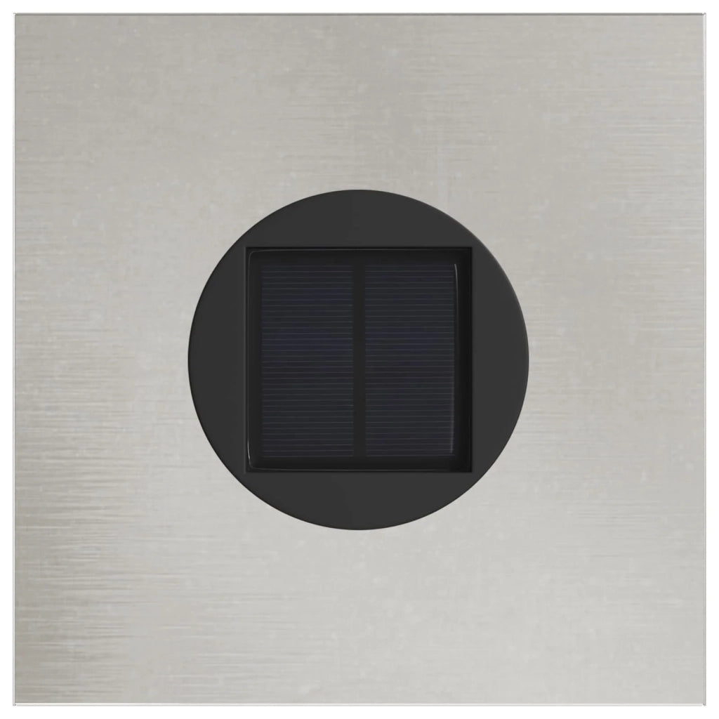 Faro LED solare per sentieri 2 pz Argento Acciaio inossidabile CFW7928461