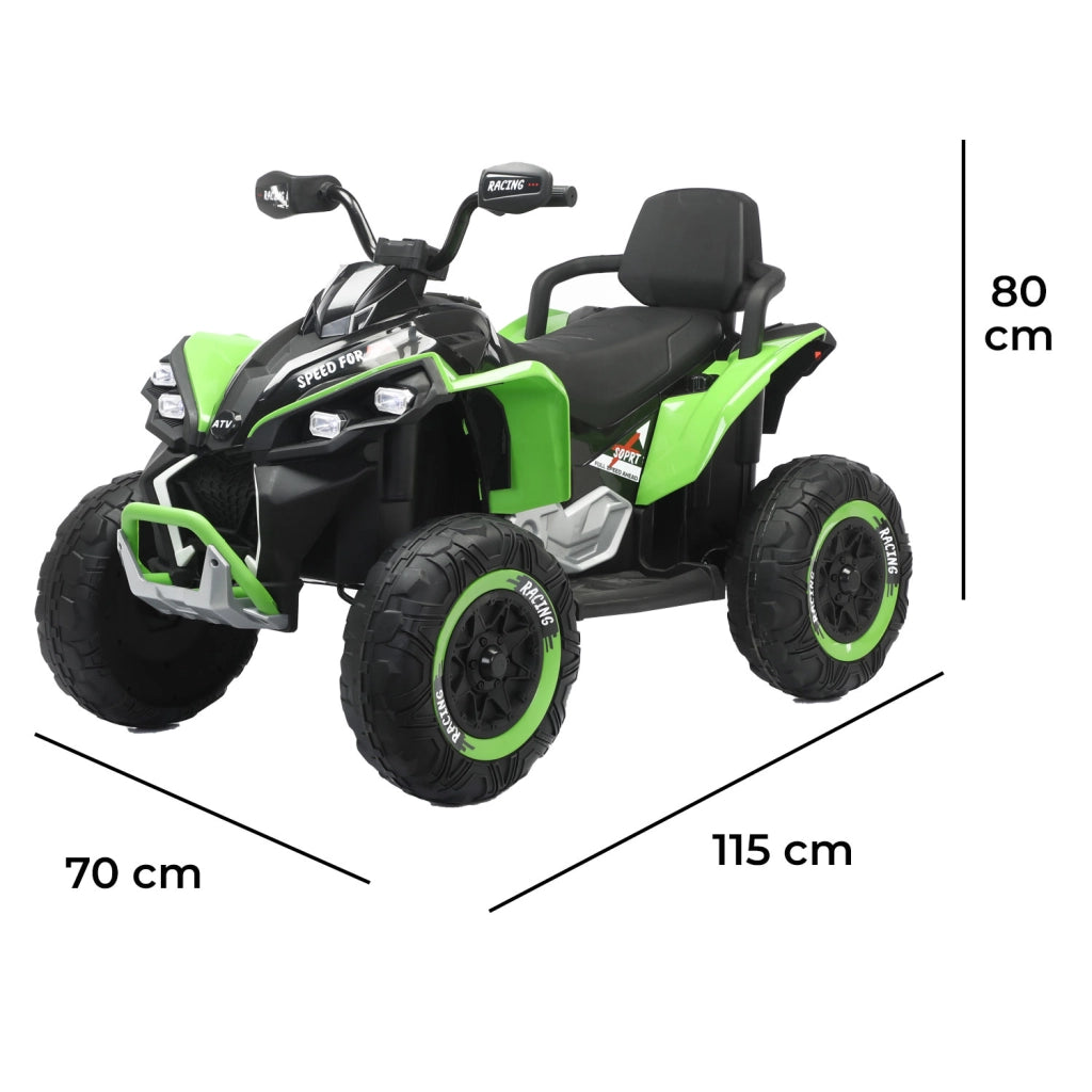 Quad Elettrico per Bambini ATV Safari Gold 24V fino a 60 kg con Telecomando Verde