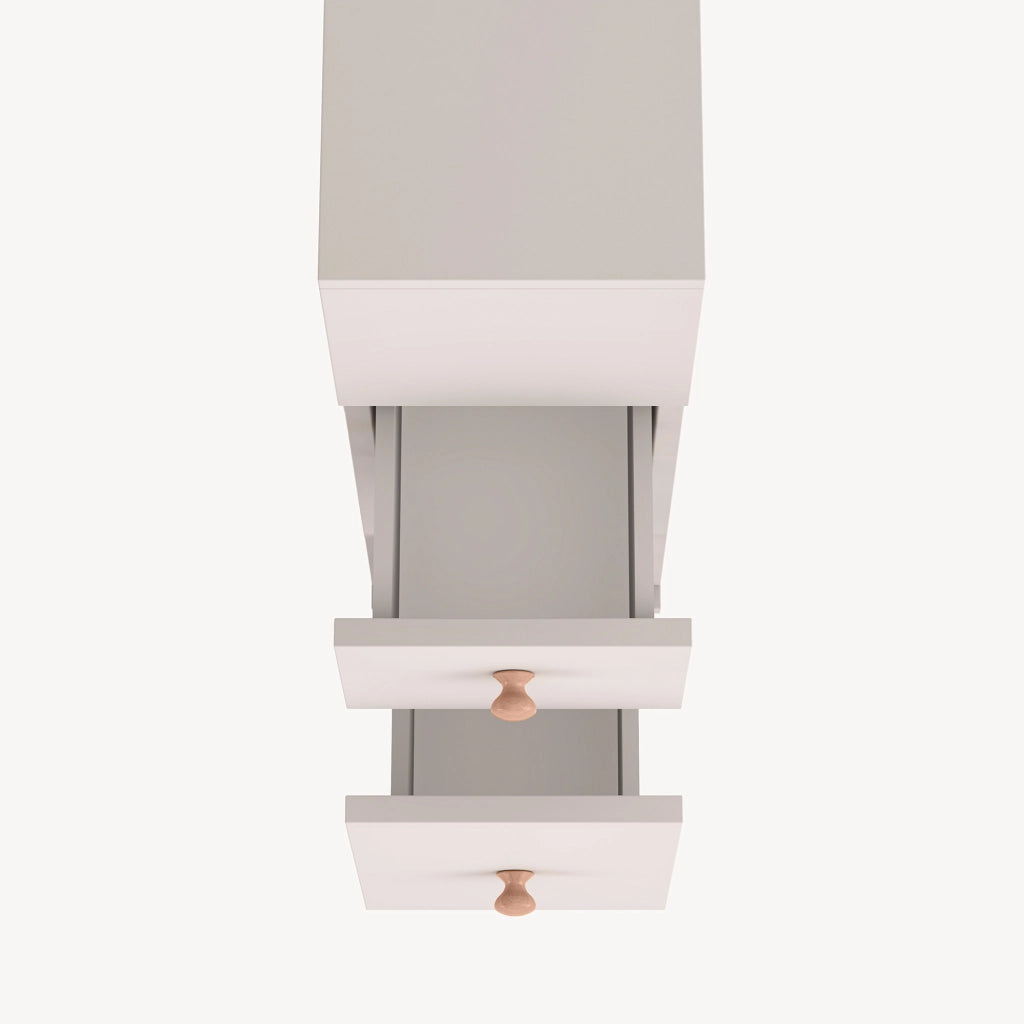Mobile da Bagno Broreynna a Rotelle con 2 Cassetti 66 x 15 x 33 cm - Avena Oatmeal [en.casa]