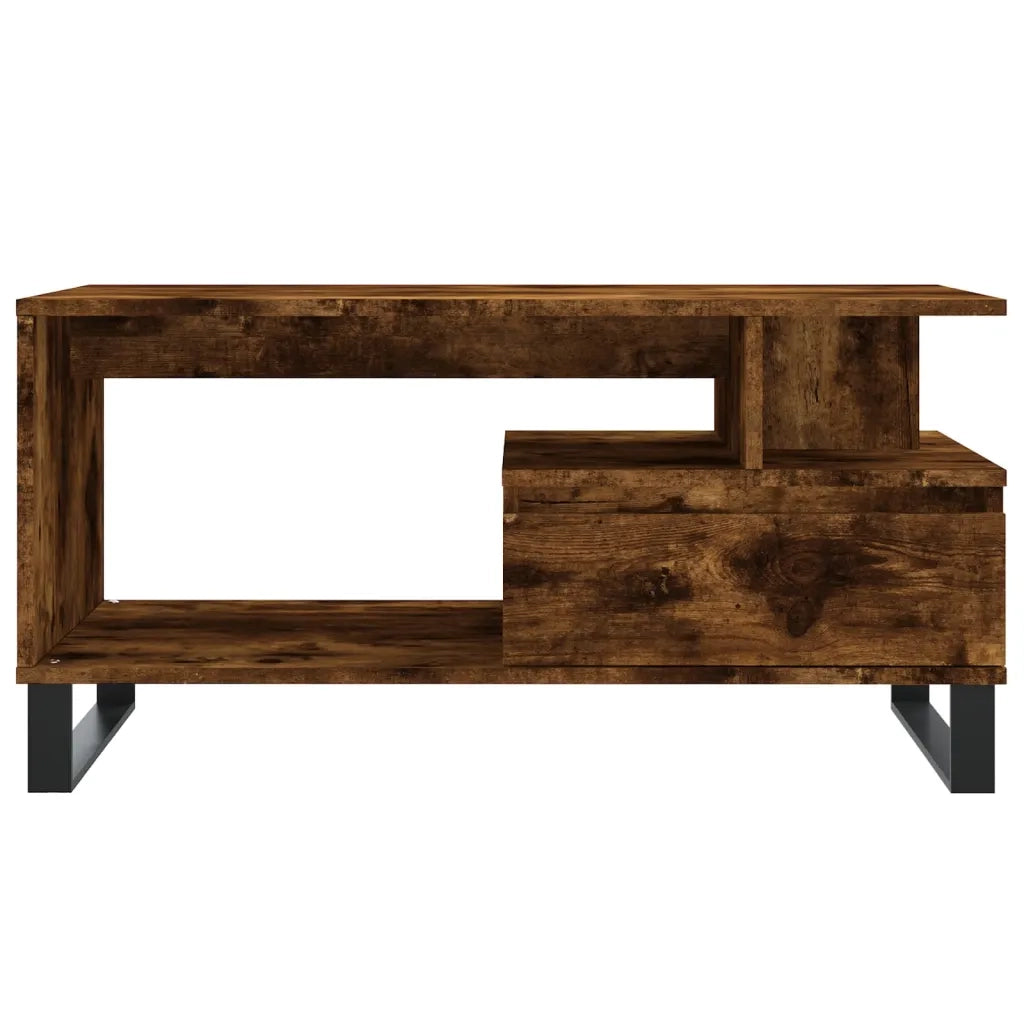 Tavolino da salotto | Tavolino da caff¨¨ | Tavolino da Soggiorno Rovere Fumo 90x49x45 cm Legno Multistrato