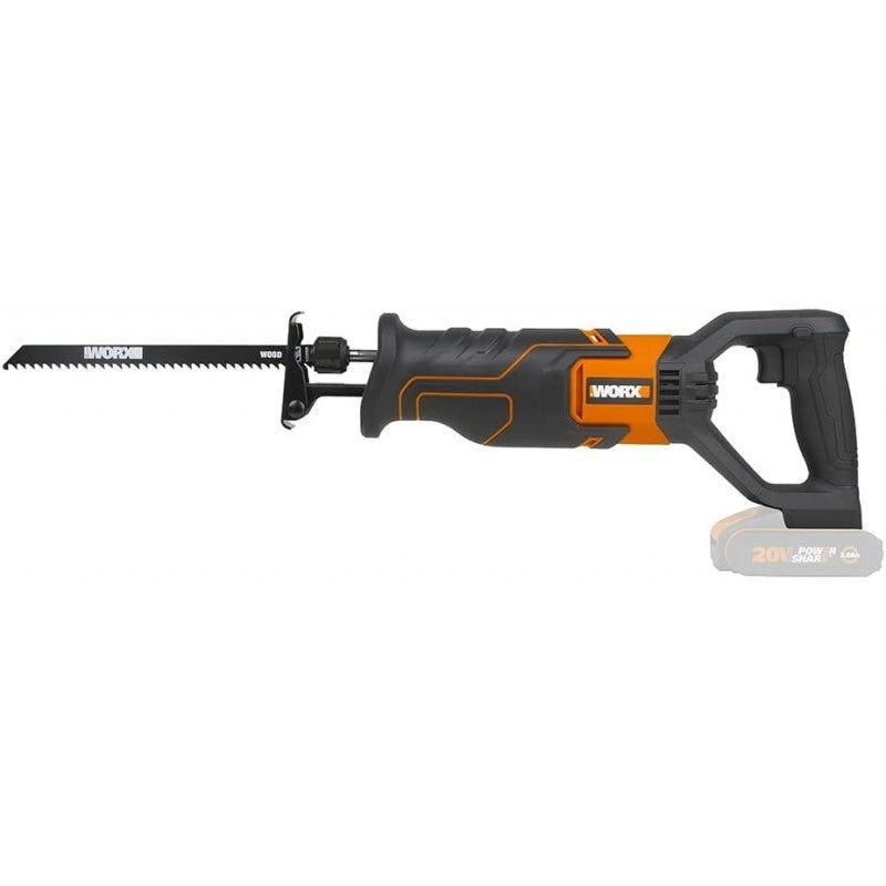 Sega a gattuccio WX500.9 20 Volt corpo macchina per taglio legno e metallo - Worx