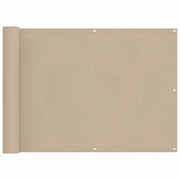 Schermo da balcone | Paravento da Balcone Beige 75 x 200 cm Oxford alu rivestito in PU