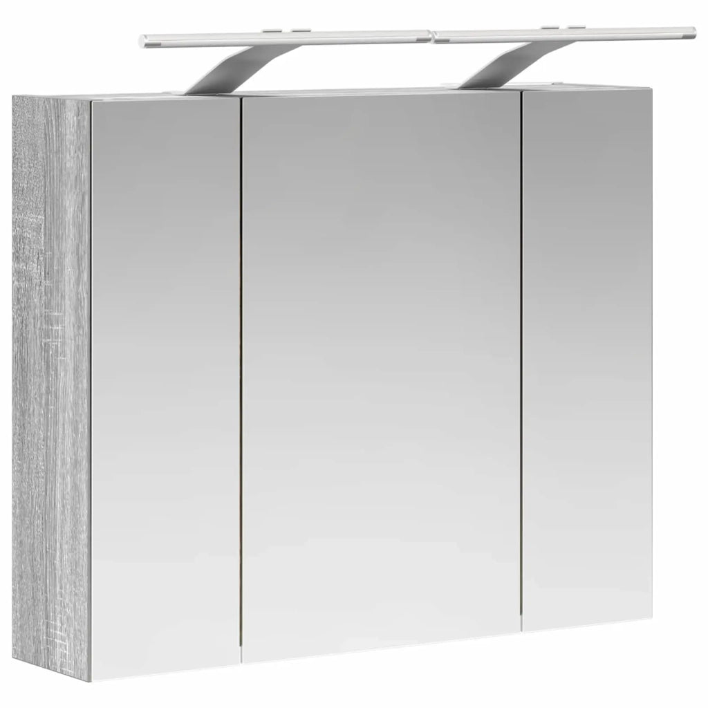 Mobiletto per specchio da bagno Grigio Sonoma 60 x 14,5 x 50 cm