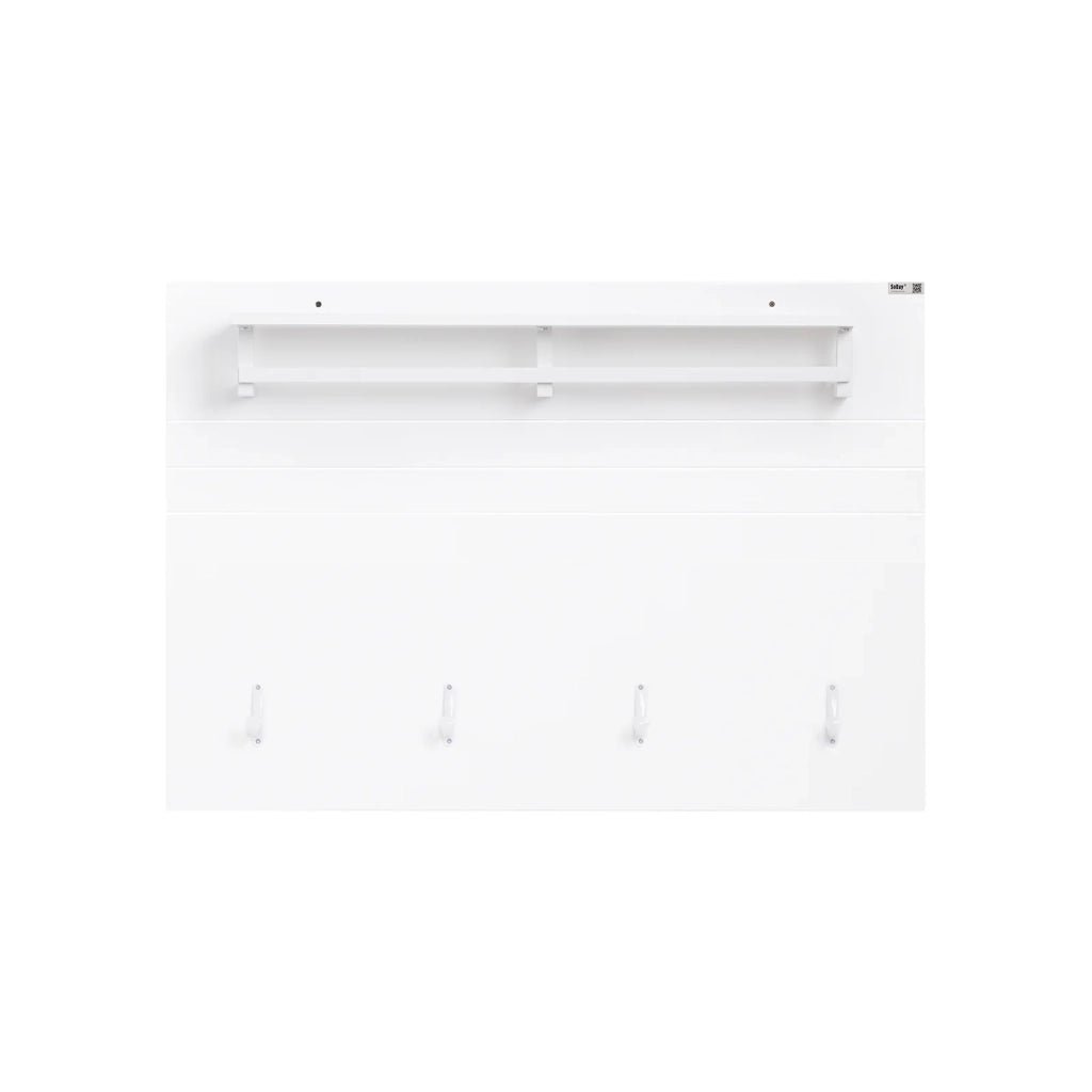 Appendiabiti da muro Portachiavi da ingresso Attaccapanni da muro Scaffale Murale Mensola Scaffale Bianco 100x70x20cm FHK36-W
