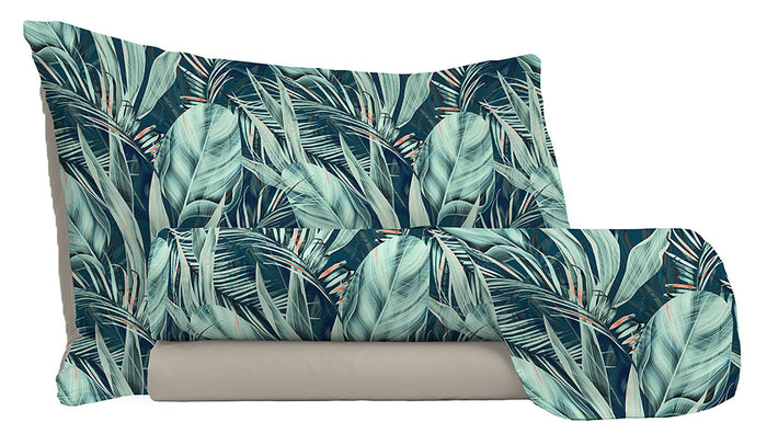 Set Lenzuola Singolo Sopra Sotto e Federe in Microfibra Tropical