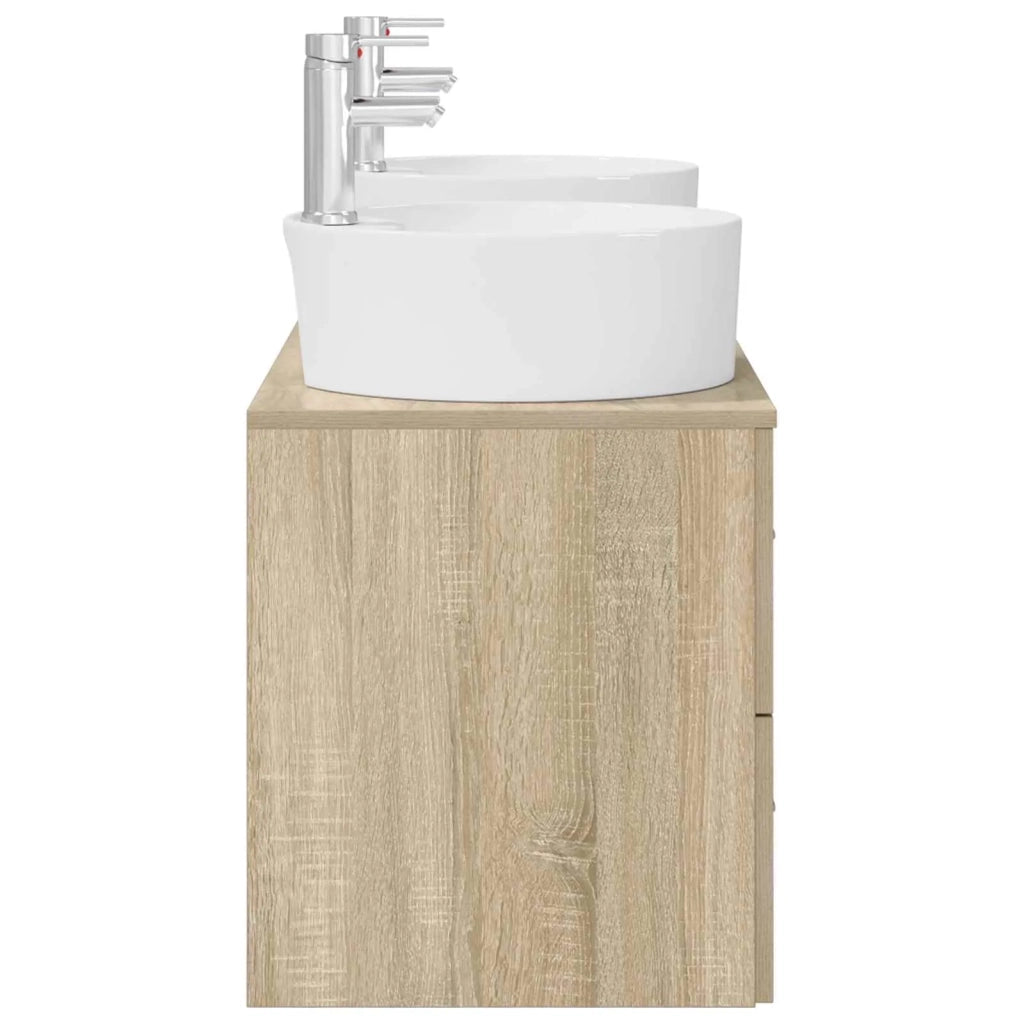 Set di mobili per il bagno 3 pz Rovere Sonoma 3405885
