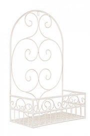 Set 4 Porta Fiori in Acciaio Bianco Rustico da Parete - IRENE