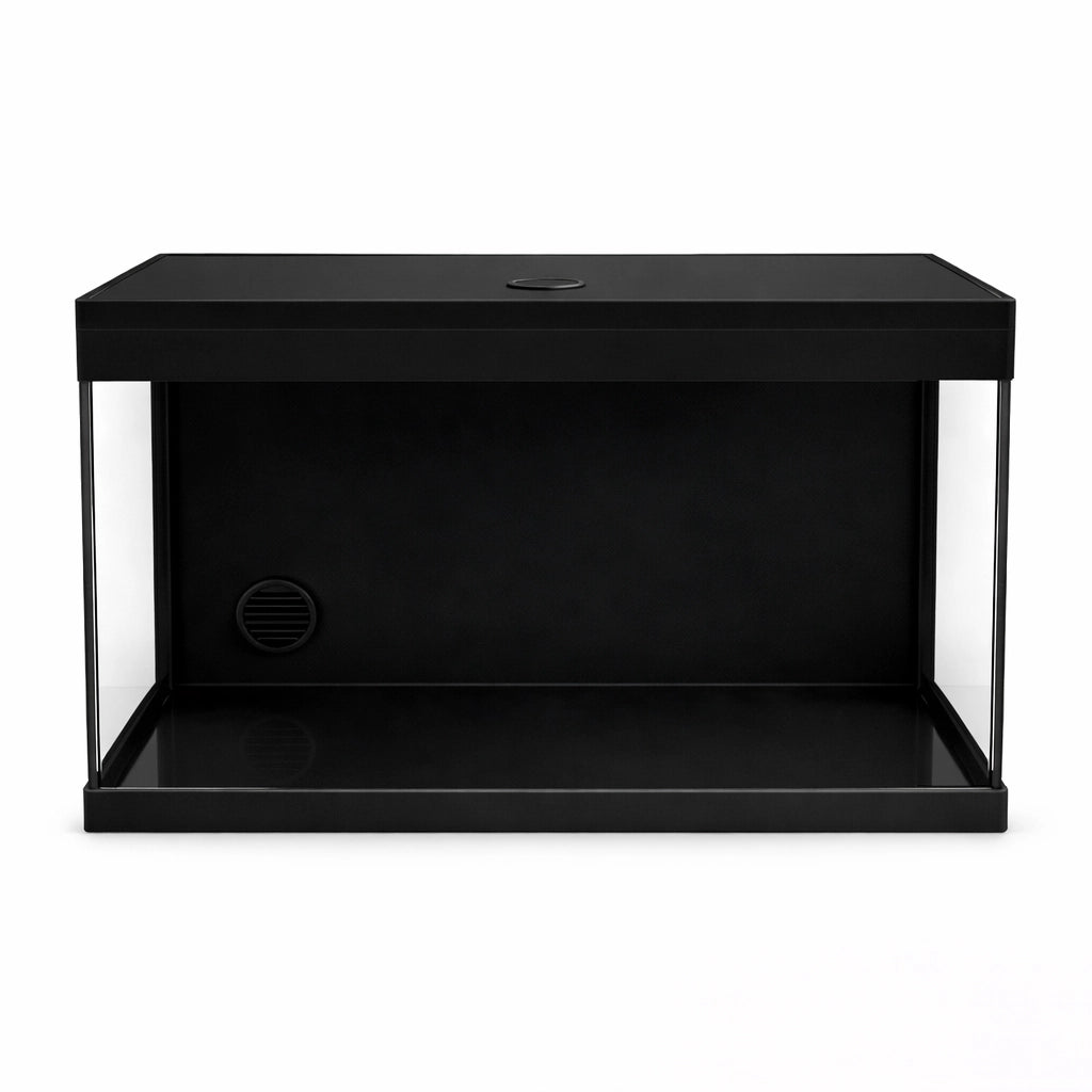 AquariumLine Tank Complete 40 Nero - acquario cm40x25x32h con filtro posteriore, pompa e illuminazione LED