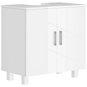 Mobiletto Sottolavabo con 2 Ante e 2 Ripiani ¨C zephmum ¨C Bianco 60x35x60 cm