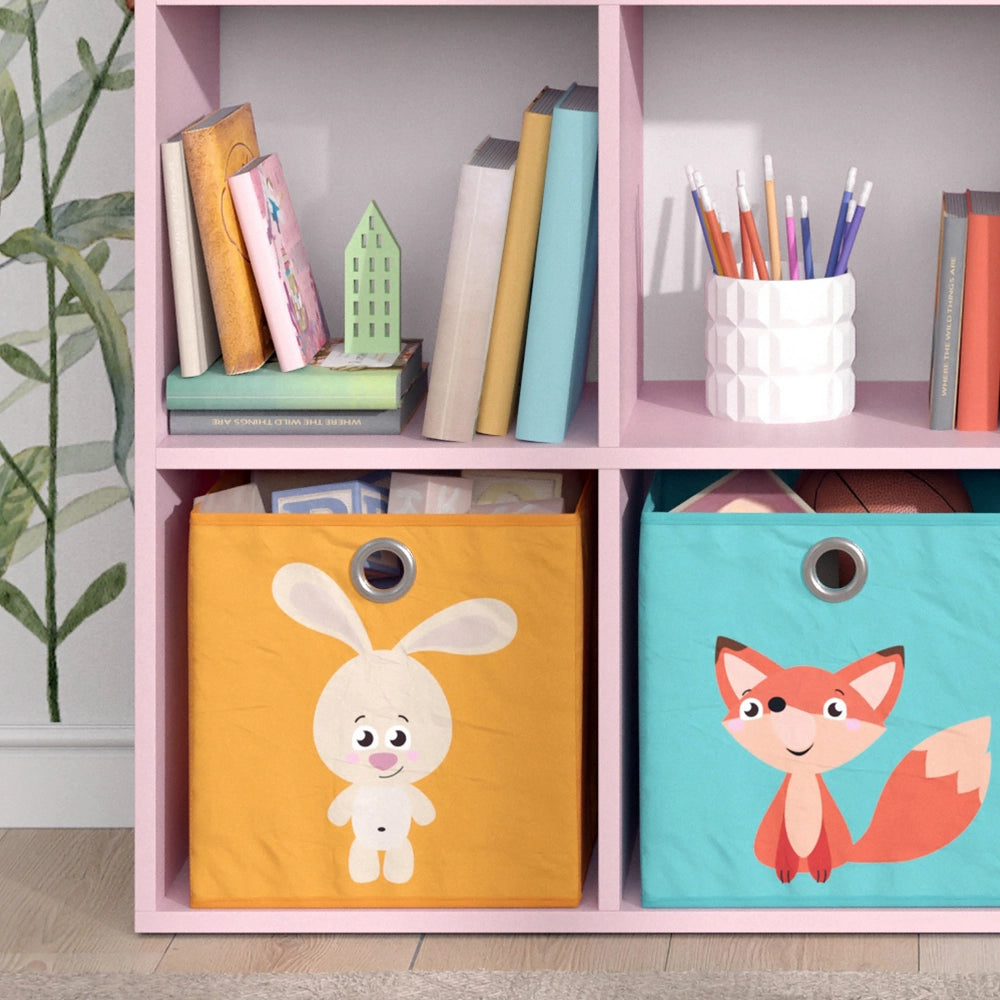 Vicco Libreria bambini rosa 72 x 114.2 cm con 2 scatole pieghevoli (colorate)