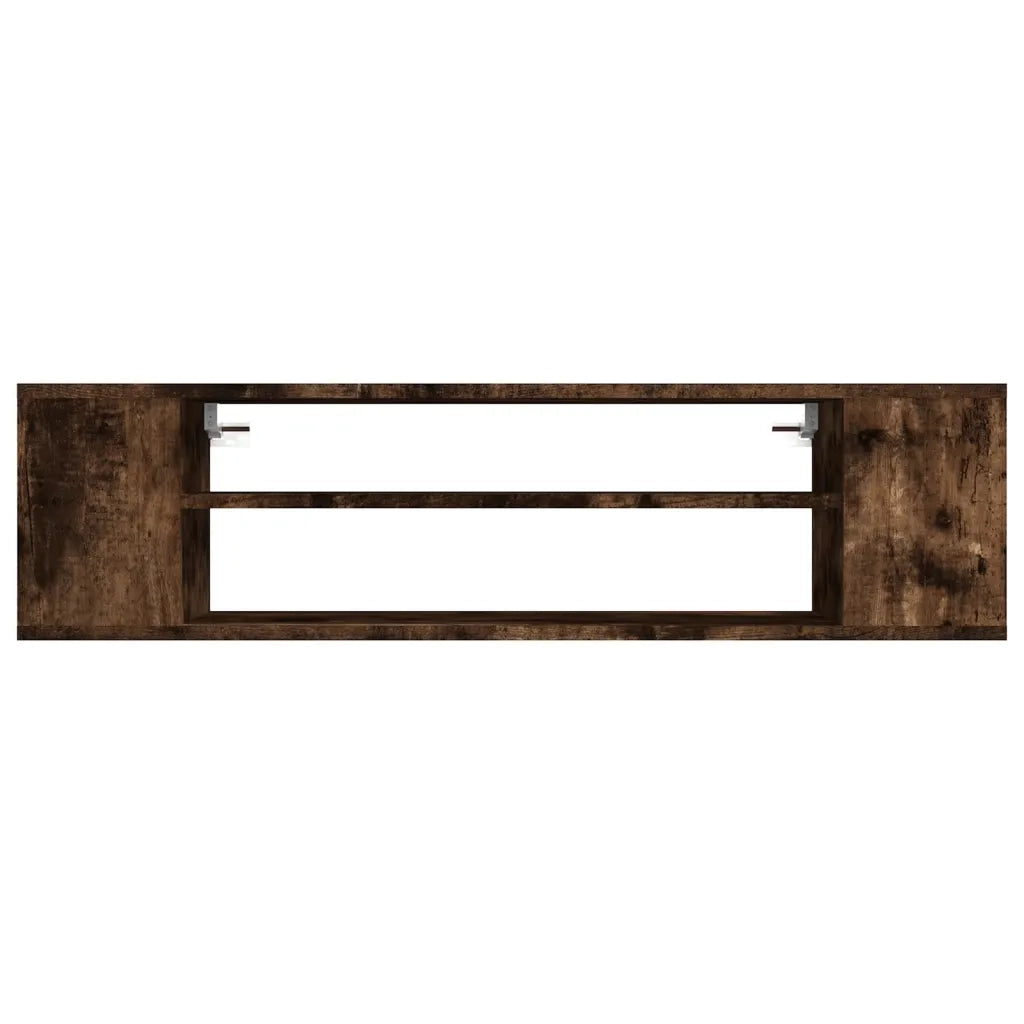 Mobile TV Pensile Rovere Fumo 100x30x26,5 cm Legno Multistrato 826360