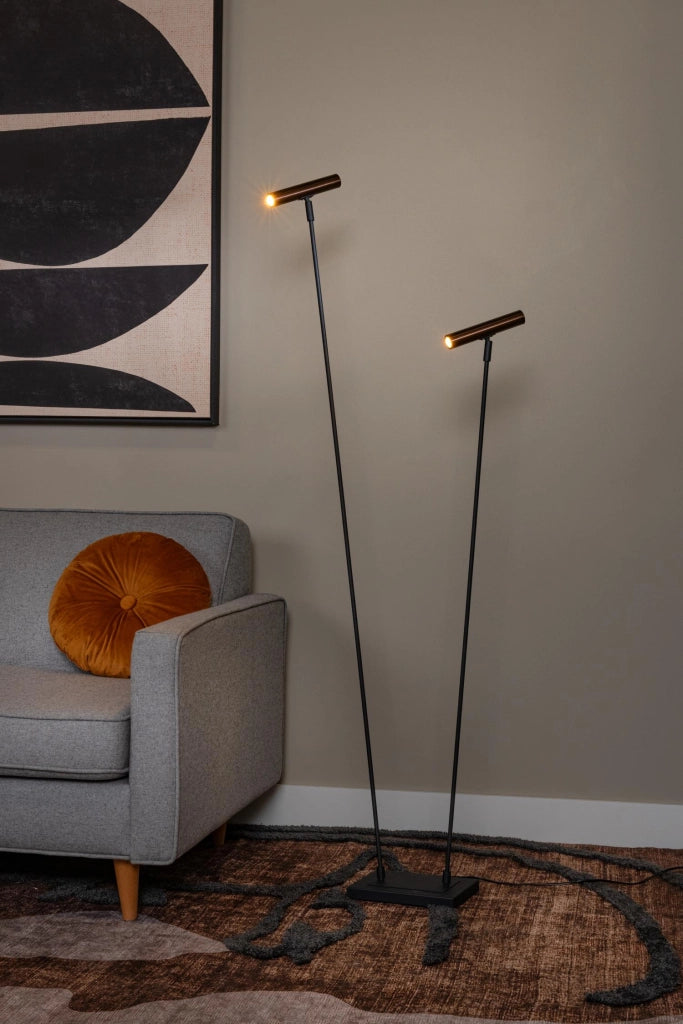 Lampada da terra Lucide DUARTE 2xG9 metallo marrone nero