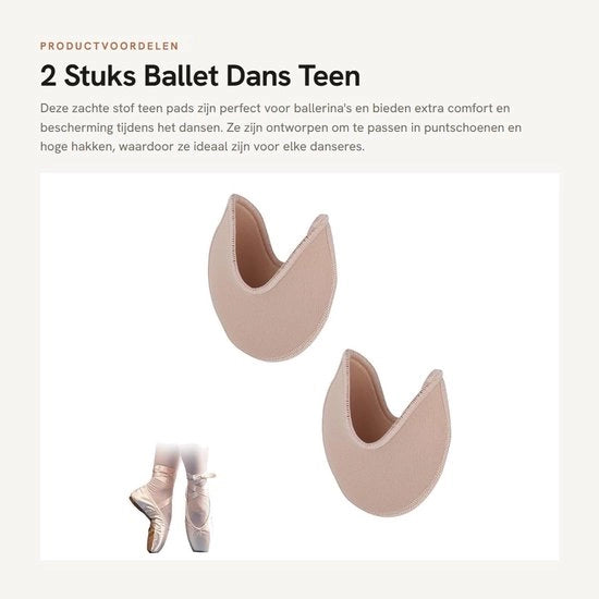 Accessori per ballerine - Punte per dita - Protezioni per dita - 2 pezzi 10x9 cm - Cuscini per dita