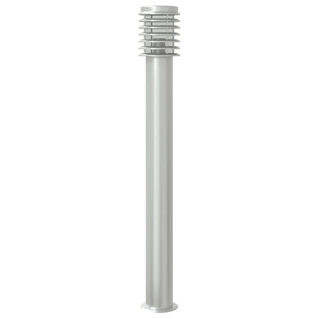 Lampada da terra per esterni in argento 3 pezzi 110 cm acciaio inox argento 02_0042556