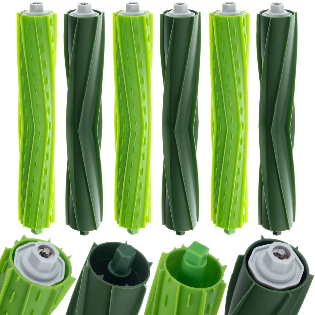 Set di Spazzole Principali di Ricambio compatibile con iRobot Roomba E4–J7 – 6 Pezzi, Rulli in Gomma