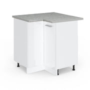 Armadio universale ad angolo R-Line Bianco lucido 75.6 cm con anta, con piano di lavoro Vicco