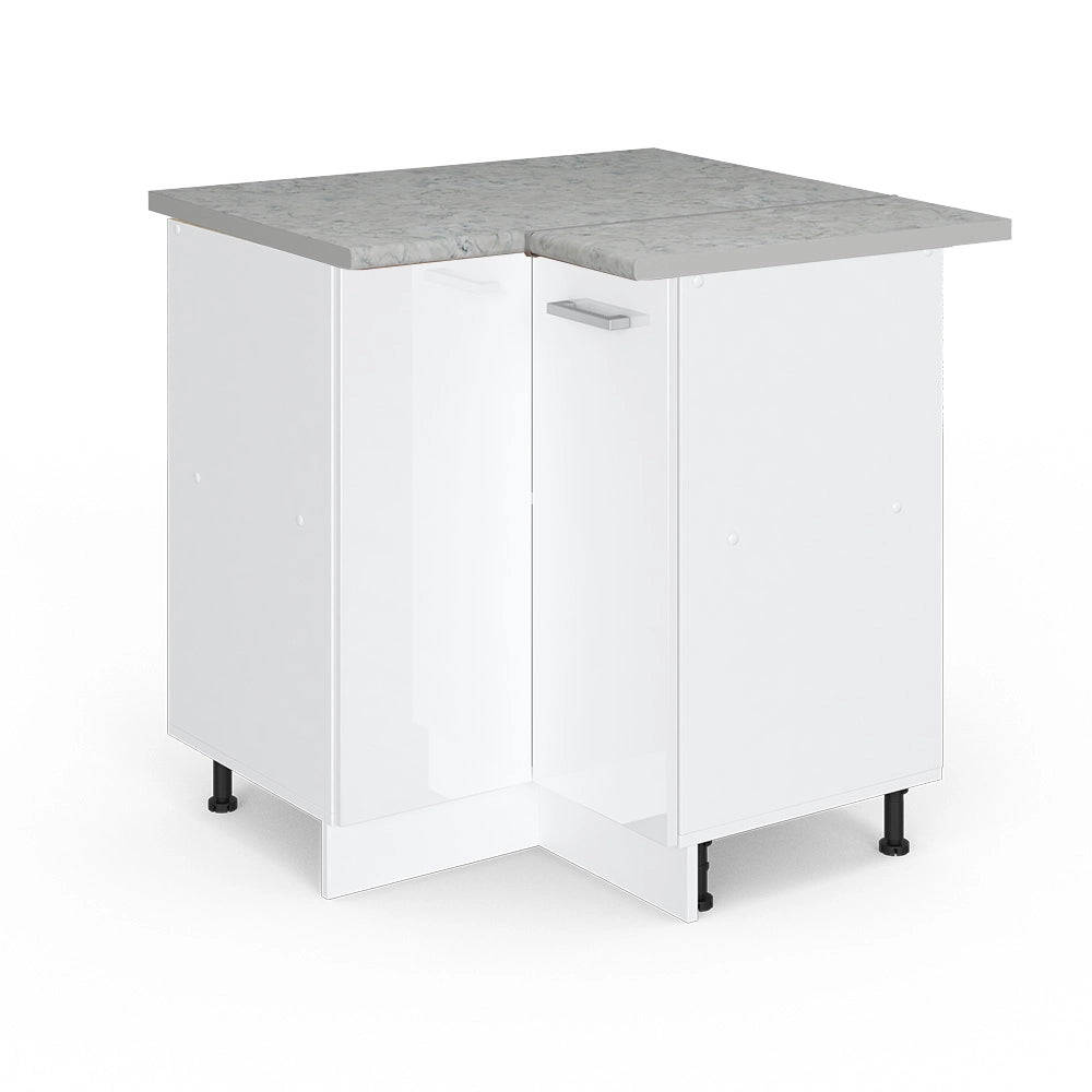 Armadio universale ad angolo R-Line Bianco lucido 75.6 cm con anta, con piano di lavoro Vicco