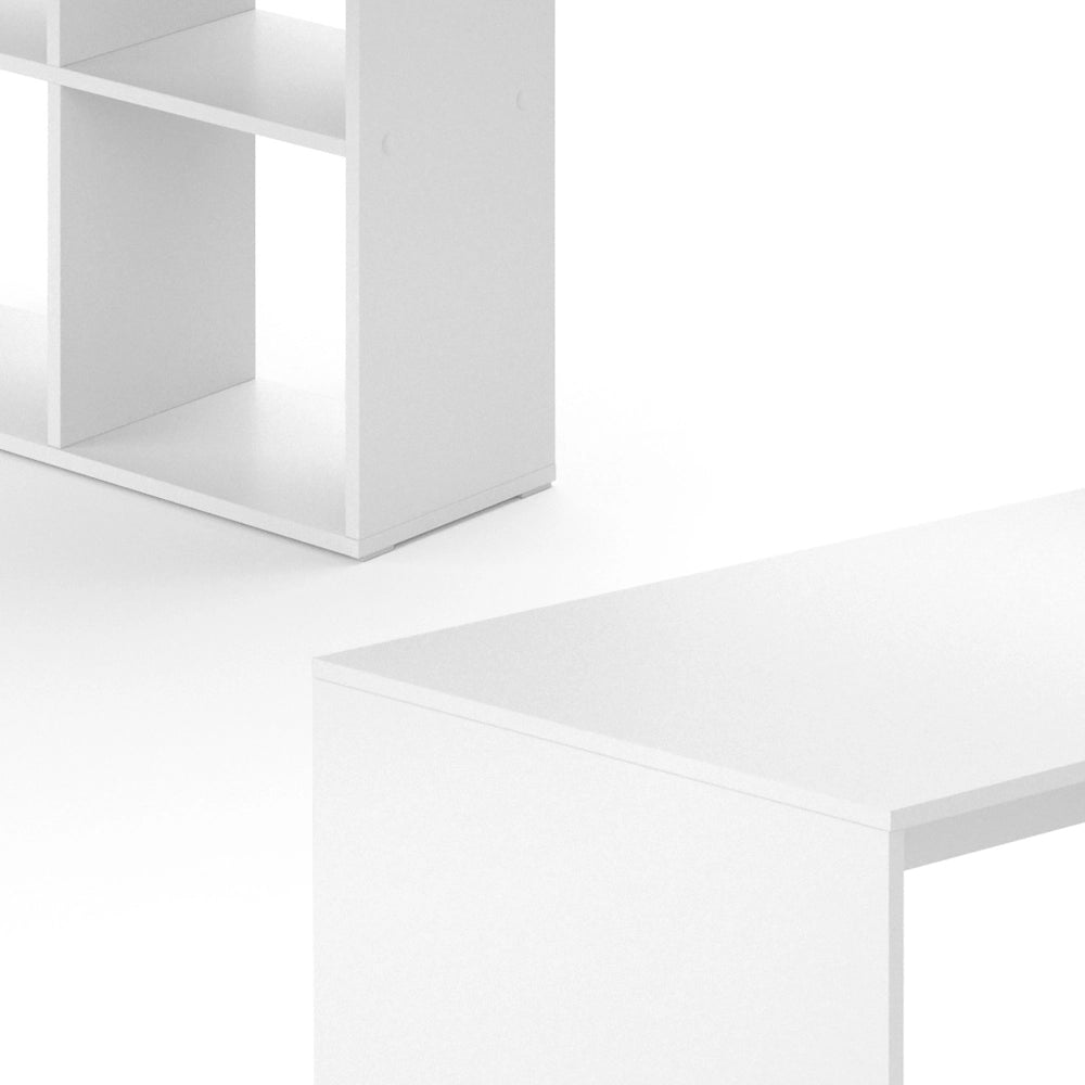 Vicco Scrivania con ripiani Bianco 72 x 143.8 cm