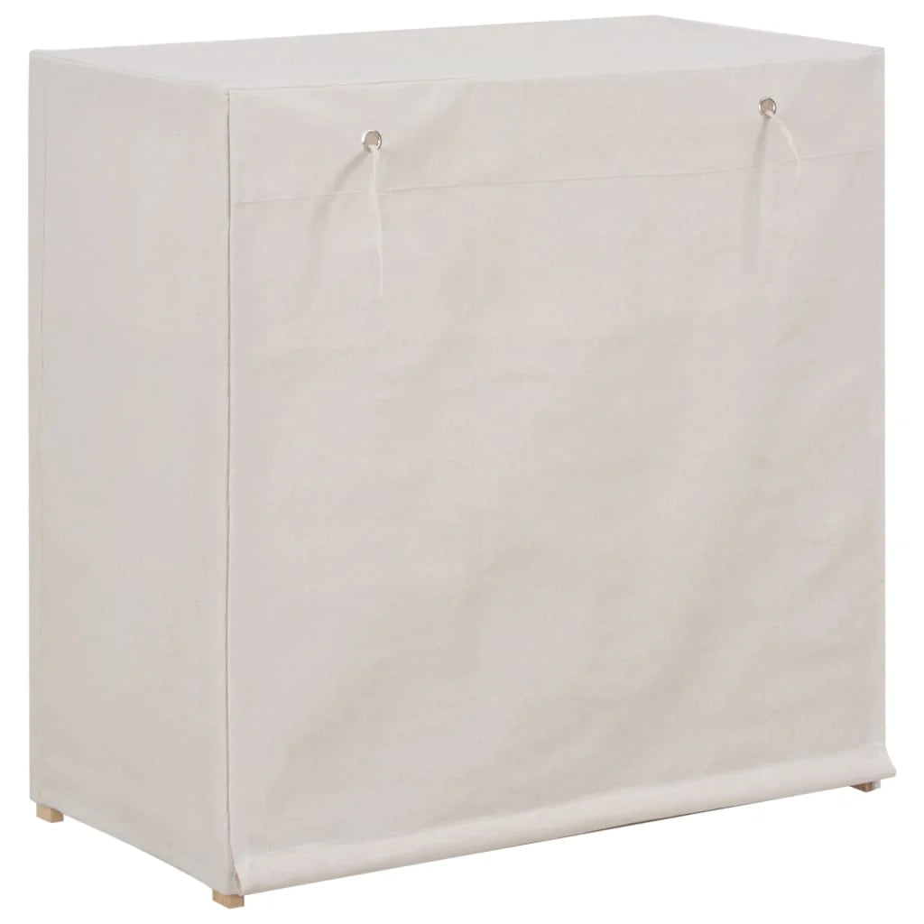 Scarpiera mobile contenitore per scarpe mobile ingresso/corridoio/soggiorno con coperchio 79 x 40 x 80 cm tessuto bianco 02_0021405