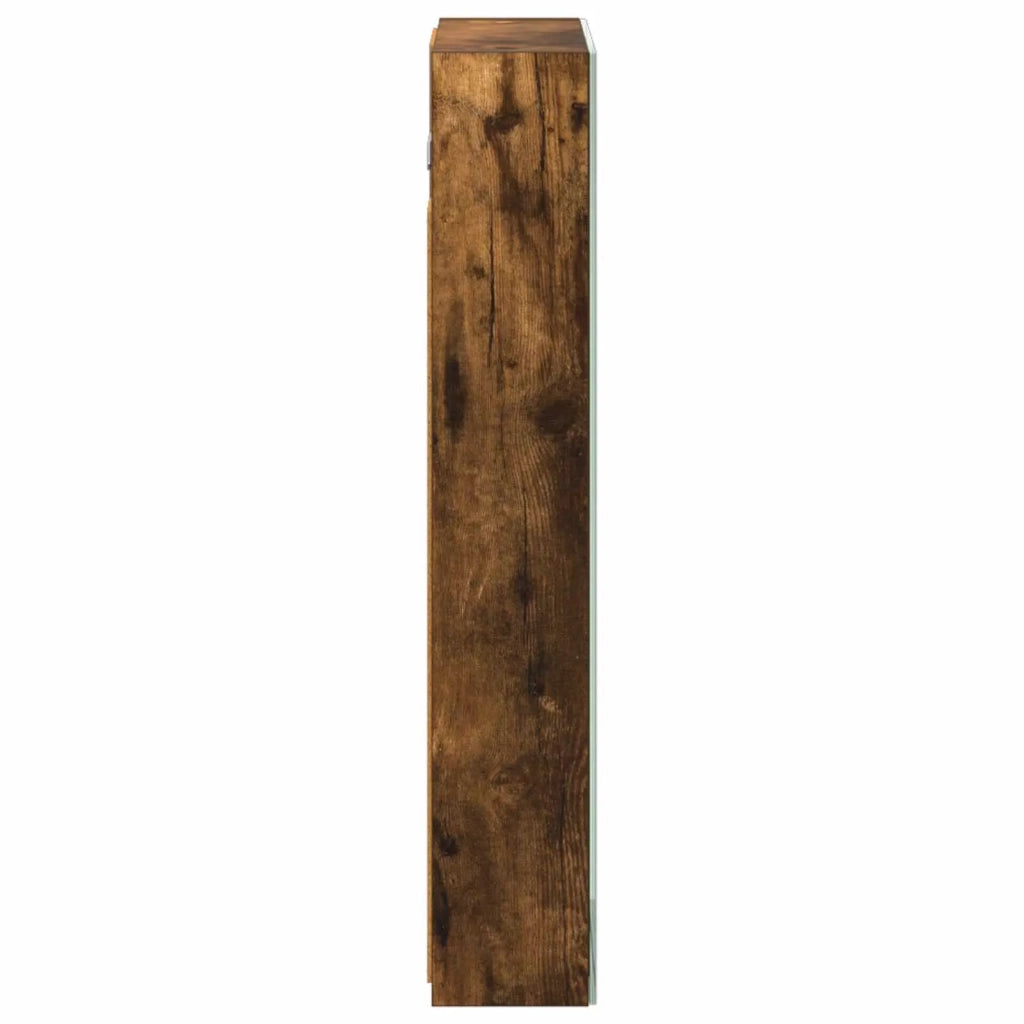 Mobiletto per specchio da bagno Rovere fumé 40 x 10,5 x 60,5 cm 889027