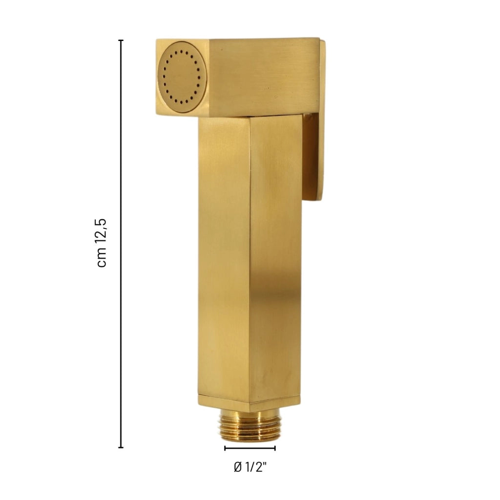 Idroscopino wc doccetta ottone portatile shutoff monogetto con leva ogomondo kit *** finitura- oro bronzato spazzolat...