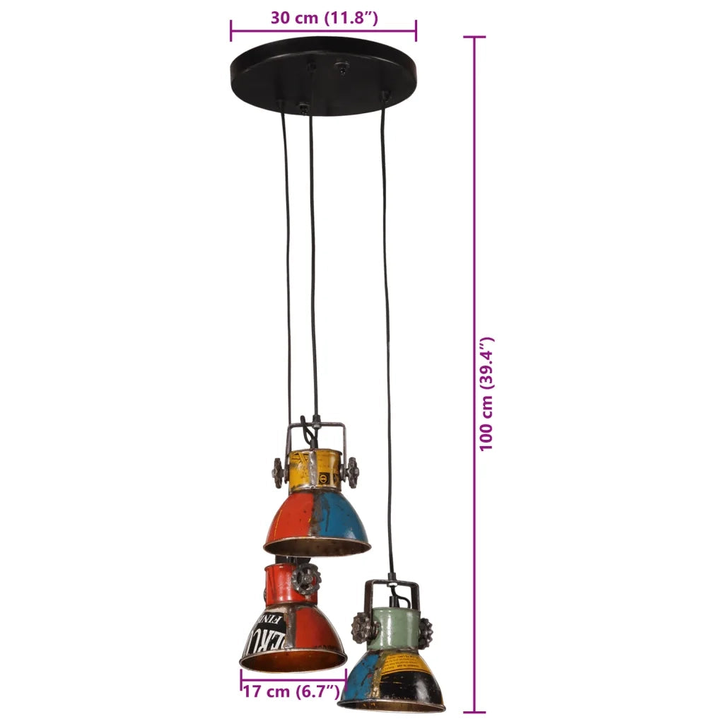 Lampada Pensile 25 W Multicolore 30x30x100 cm E27 CFW9167551