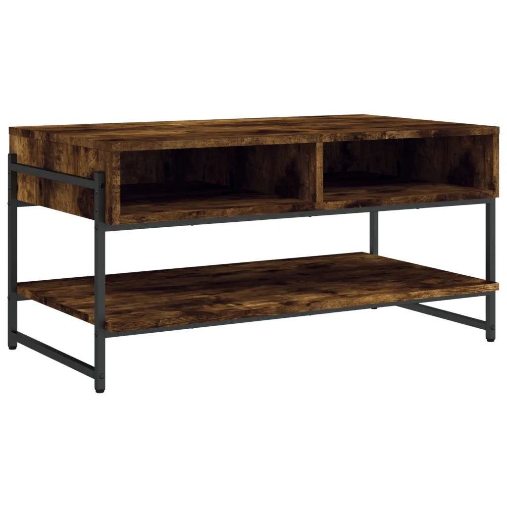 Tavolino da Salotto Rovere Fumo 90x50x45cm in Legno Multistrato 838970