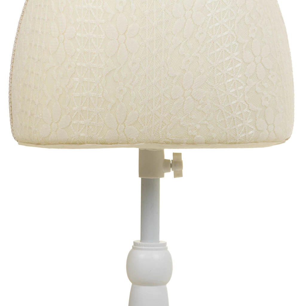 Manichino in legno e schiuma rivestito in tessuto beige 24x37,5x168h