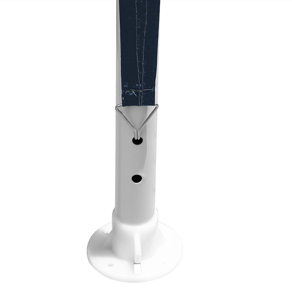 Gazebo Giardino 3x3mt Metallo Telo Impermeabile Blu Terrazzo Stand Fiera Blu