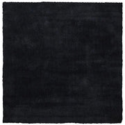 Tappeto shaggy Nero 200 x 200 cm moderno tappeto quadrato trapuntato a Pelo Lungo
