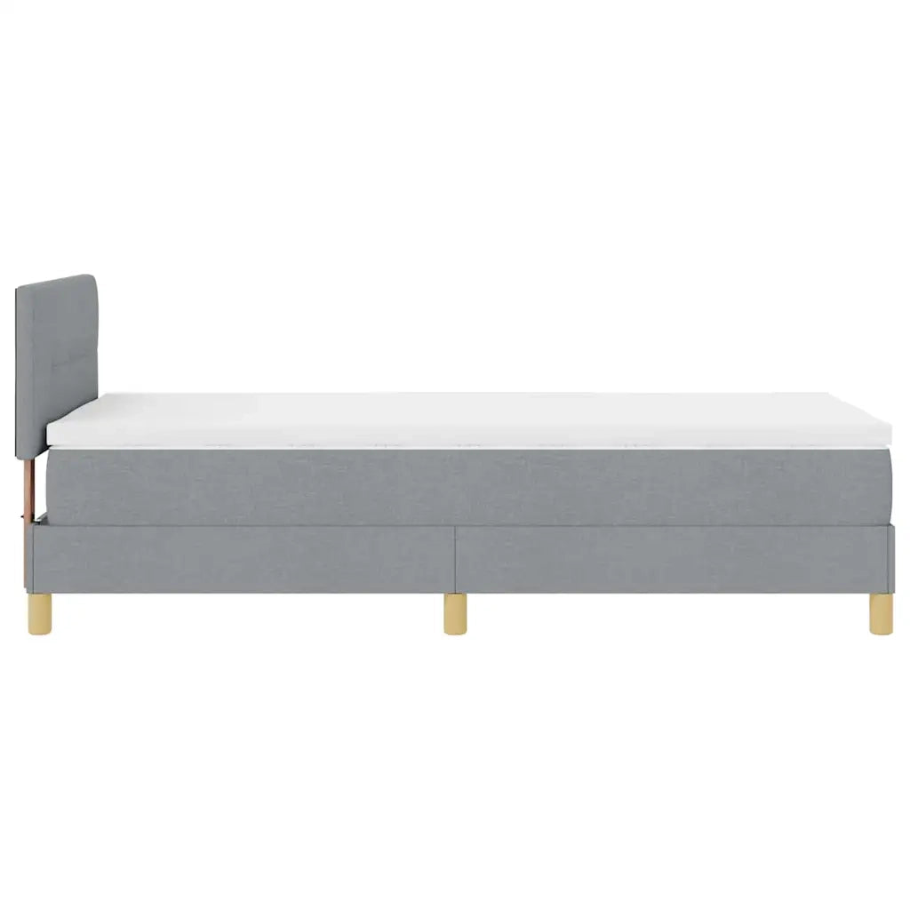 Letto a molle con cuscino Grigio chiaro 80 x 200 cm Tessuto 3338874