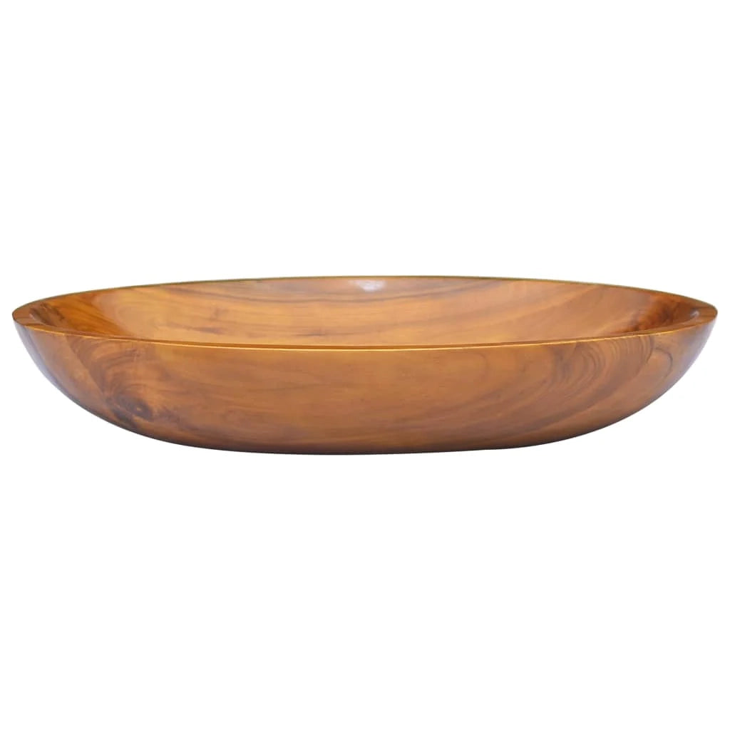 Lavandino da bagno lavabo da appoggio lavabo da bagno lavabo da interno 60 x 40 x 10 cm legno massello di teak 02_0002872