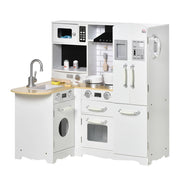 Cucina Giocattolo in Legno per Bambini ¨C zephmum ¨C Bianco 82x65x87 cm