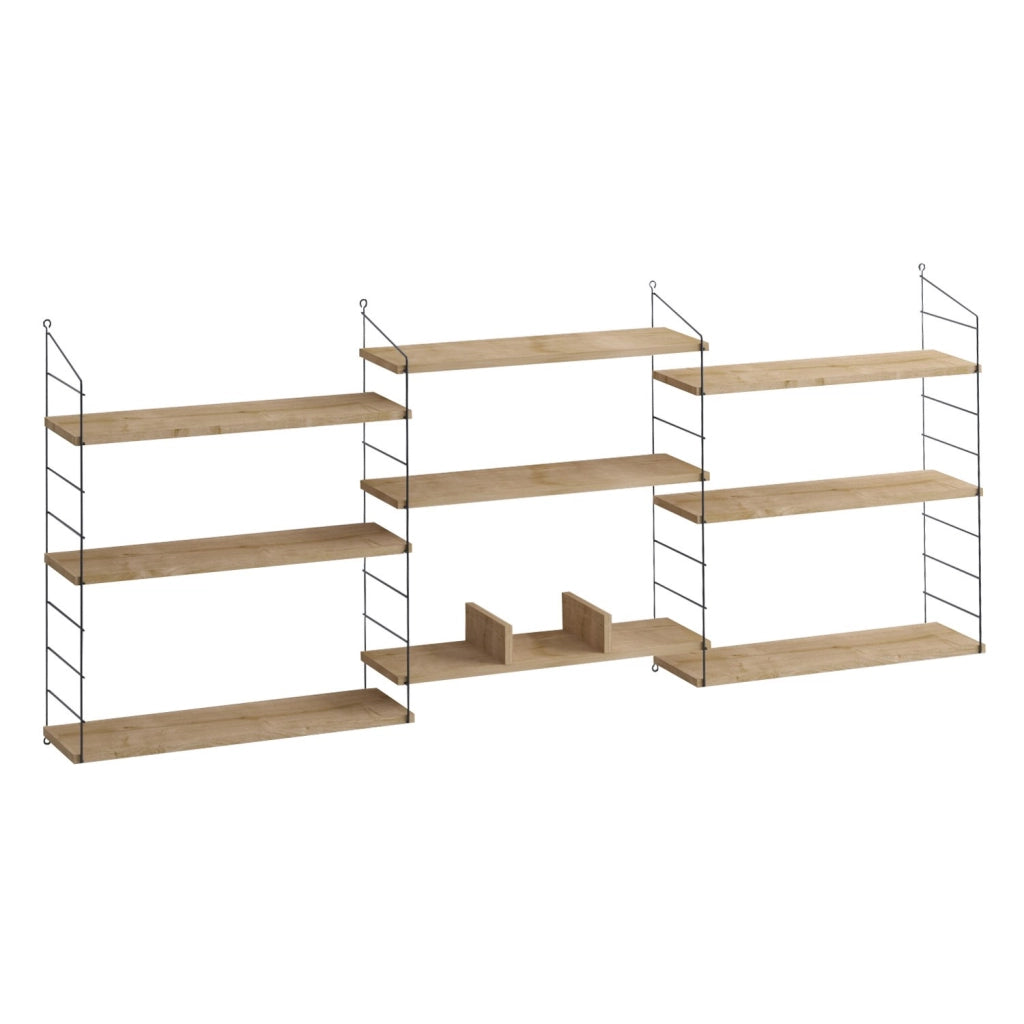 Libreria in legno "Laba" - 216 x 20 x 85 cm - Rovere