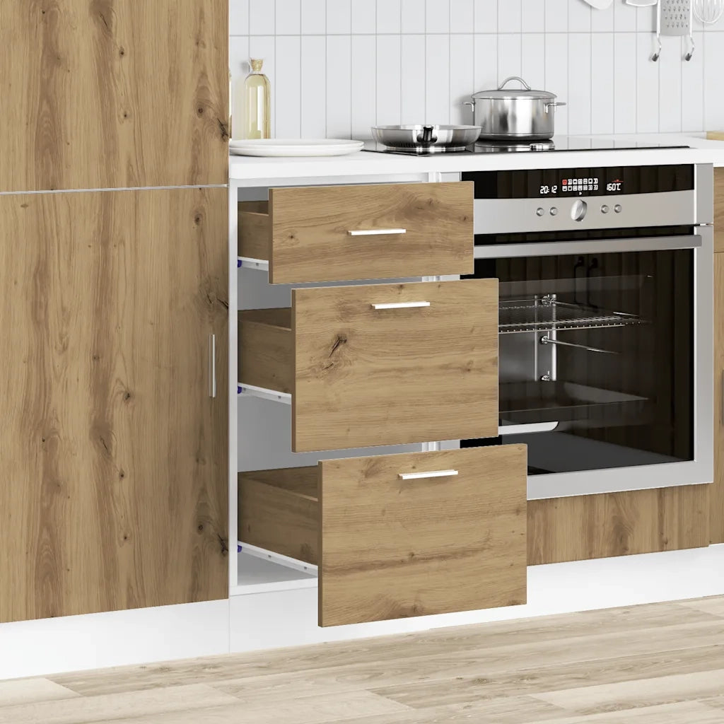 vidaXL Armadio Inferiore “Lyon” Rovere Artigianale 40x46x81,5 cm