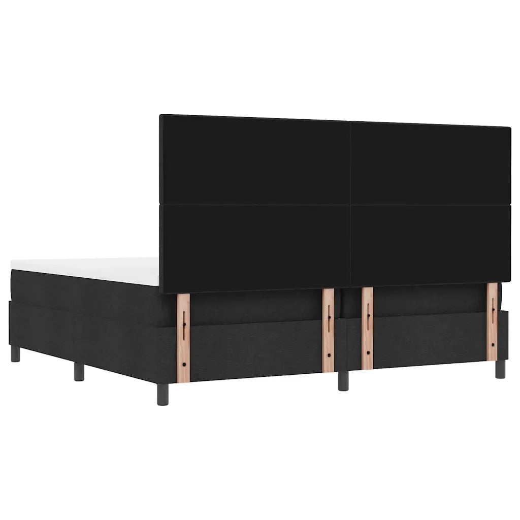 Letto a molle con materasso Nero 200 x 200 cm Tessuto 3344095