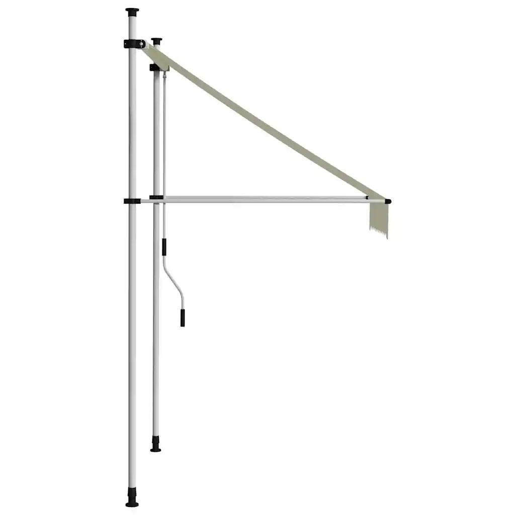 Tenda da Sole Retrattile Manuale-Tenda parasole per Patio 100 cm Crema
