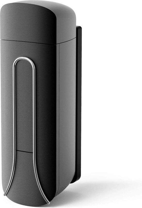 Dispensatore di sapone da parete - 350 ml - bagno - gel doccia - detersivo - shampoo - flacone - plastica - cucina - hotel - casa - nero