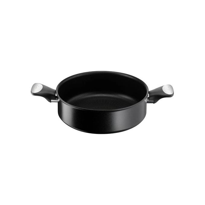 Lagostina 010271040132 Unlimited Padella Antiaderente a 6 Strati con Tecnologia Thermo-Signal e Fondo Universale per Induzione 24 cm colore Nero