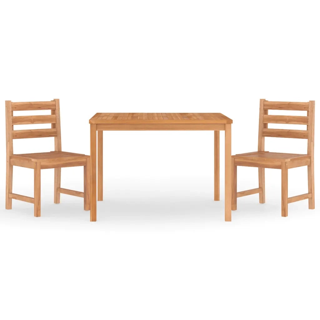 Set da Pranzo per Giardino 3 pz in Legno Massello di Teak cod mxl 78108