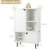 Libreria Impilabile da Pavimento con Ripiano Regolabile e Cubi, Mobile Espositivo con Gambe Metalliche, Organizzatore per Soggiorno Camera da Letto Studio, 60x30x96,5 cm