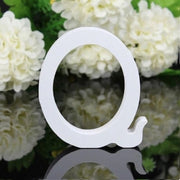 LETTERA "Q" IN LEGNO BIANCO 12CM ALFABETO MATRIMONI COMPLEANNI DECORAZIONI FESTA