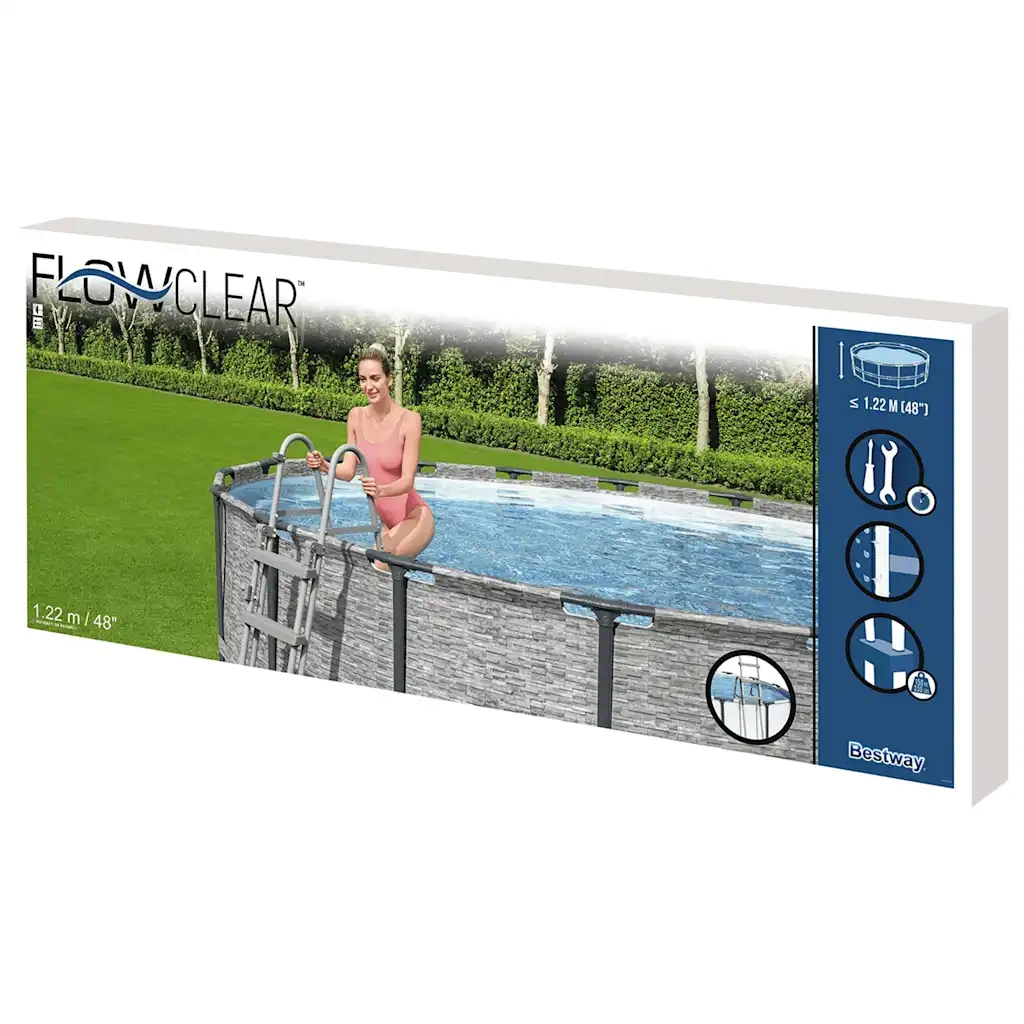 Bestway Scaletta per Piscina Flowclear a 4 Gradini 122 cm cod mxl 37953