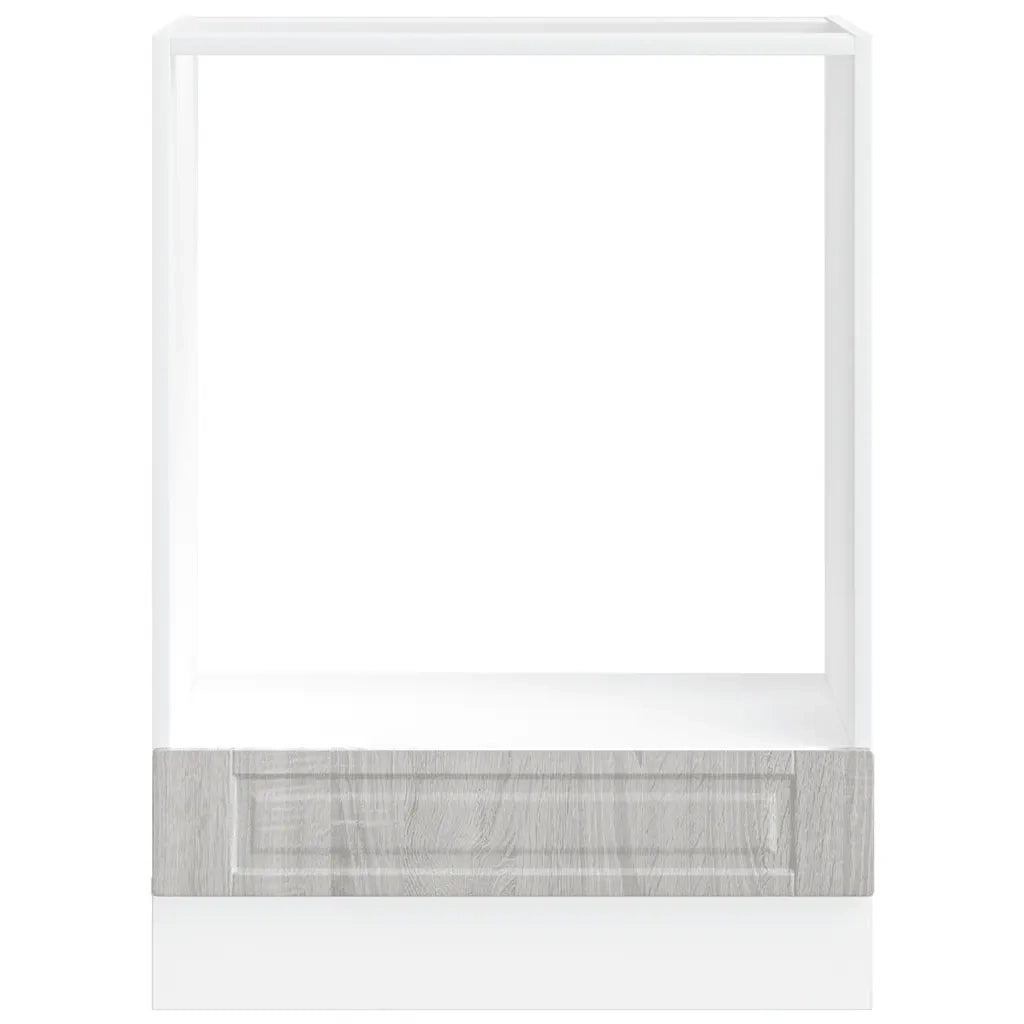 Mobiletto forno classico compatto 60 x 46 x 81 cm con piedini regolabili in legno composito Sonoma grigio 02_0050308