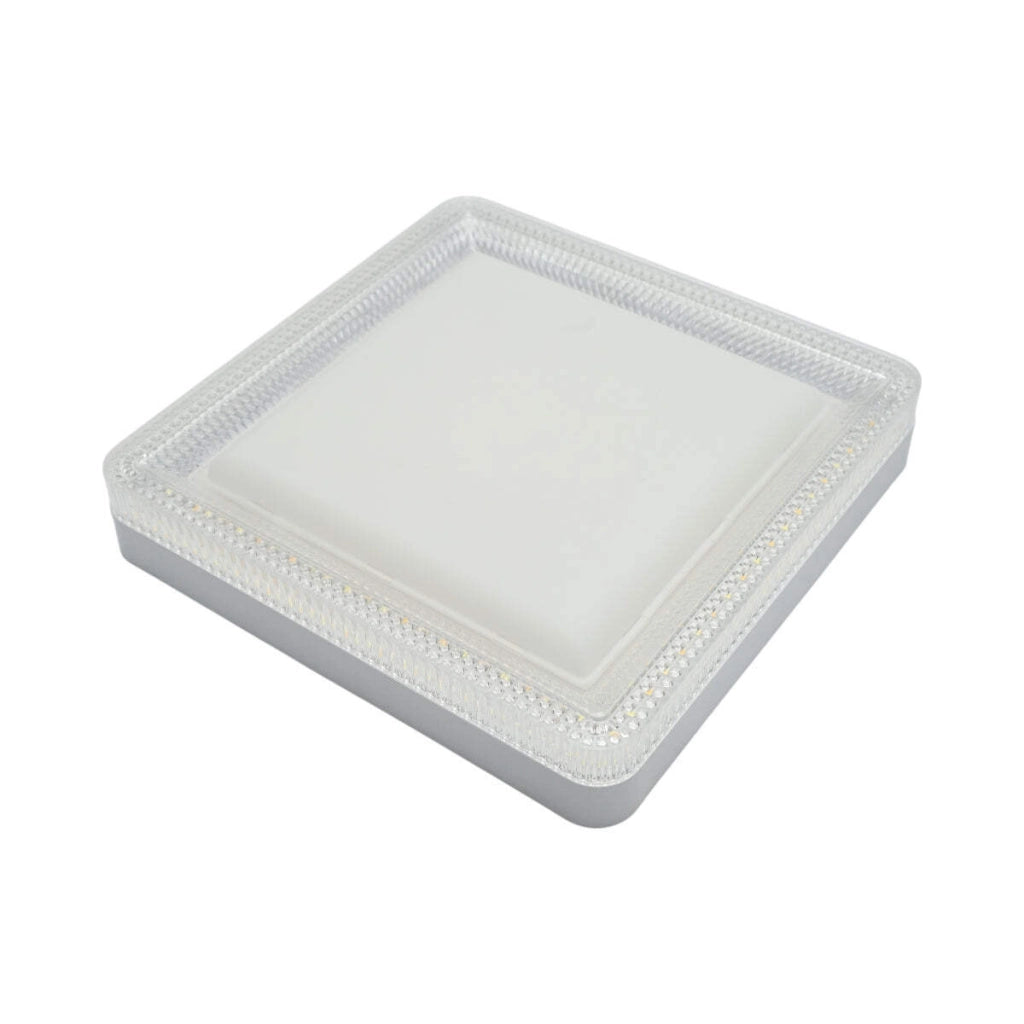 Plafoniera LED 36W, 220V, luce regolabile 3CCT 3000K/4000K/6500K, corpo quadrato 230x230x40mm, IP20