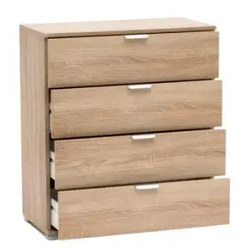 Cassettiera 4 cassetti sonoma già montato L75 H85 P38