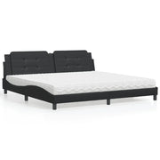 vidaXL Letto con Materasso Nero 200x200 cm in Similpelle
