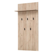 Rovella, Appendiabiti set Fissaggio a Muro Incluso, 137h cm Marrone Rovere