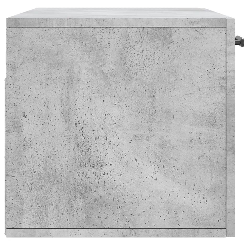 Armadietto a Muro | Mobile a Parete Grigio Cemento 80x36,5x35 cm Legno Multistrato